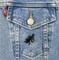 Black Ant, Facing Right, Picnic, Insects, Bugs, Embroidered, Iron on Patch